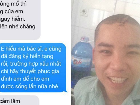 Trước ca mổ sinh tử, nụ cười cùng quyết định của chàng trai gây “bão like” trên mạng xã hội