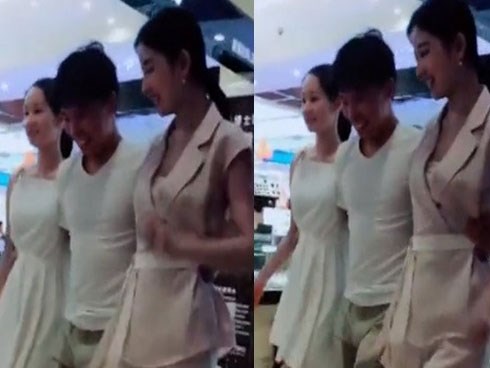 Tưởng rằng được hai người đẹp hộ tống ai ngờ...