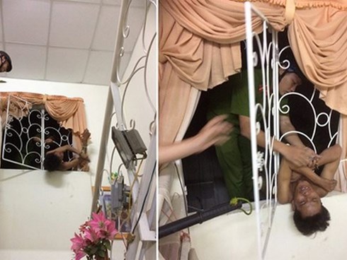 Công an giải cứu tên trộm