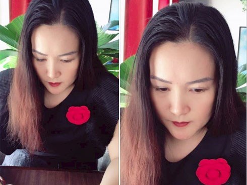Vừa để lộ mặt mộc già nua, Anh Thơ vợ diễn viên Bình Minh lại xuất hiện lạ lẫm với cằm nhọn hoắt
