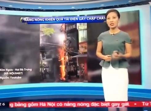 Khán giả bực mình vì VTV 'mang' vụ cháy cột điện ở Huế ra Hà Nội