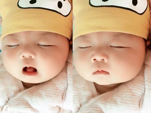 Bé ngủ siêu đáng yêu khiến dân mạng lịm tim