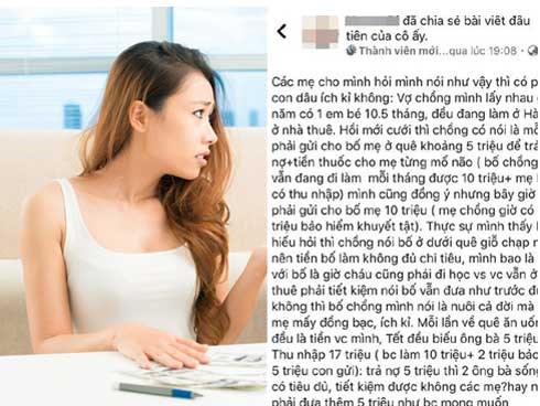 Bố mẹ chồng ở quê đòi tăng tiền trợ cấp từ 5 triệu lên 10 triệu, hội chị em hiến kế cho dâu trẻ