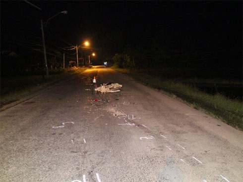 Tài xế xe tải tông chết chiến sĩ công an rồi bỏ trốn