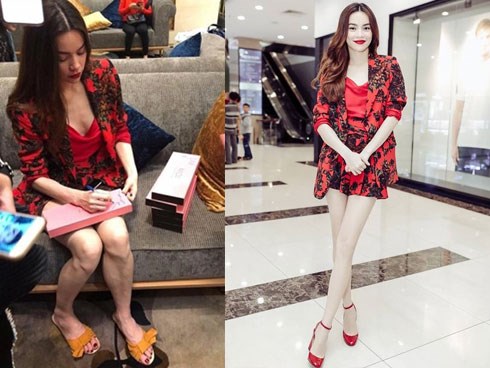 Mặc quần hay váy dài thì không sao, Hồ Ngọc Hà cứ hễ mặc đồ ngắn là lại bị soi đôi chân gầy guộc