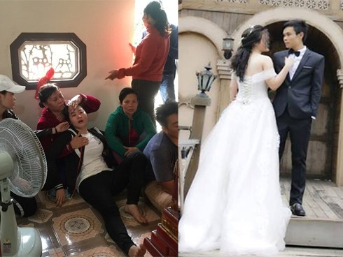 Nghe cuộc gọi lúc 4h, cô dâu gào khóc đòi chết theo chồng