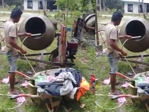 Công dụng mới của chiếc máy trộn bê tông