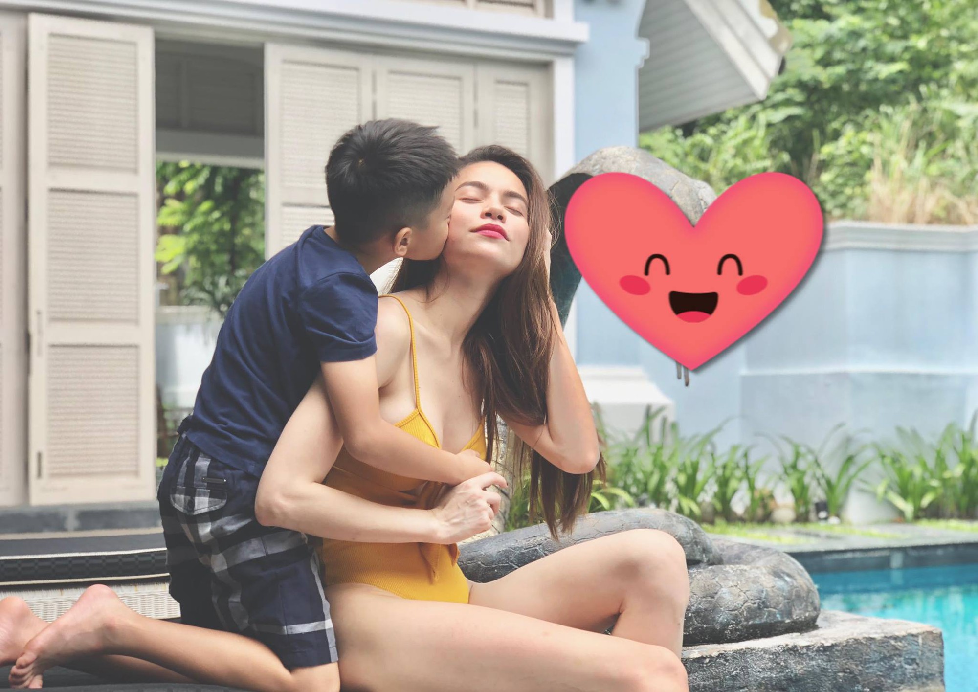 Tròn 8 tuổi với chiều cao vượt trội, Subeo vẫn bé bỏng hôn má mẹ Hà Hồ cực đáng yêu-1