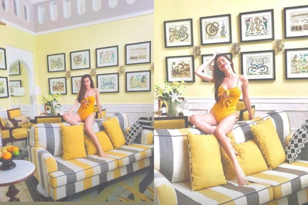 Không cần ra biển, Hà Hồ diện áo tắm leo trèo khắp nơi trong khu nghỉ dưỡng để chụp ảnh sống ảo-2