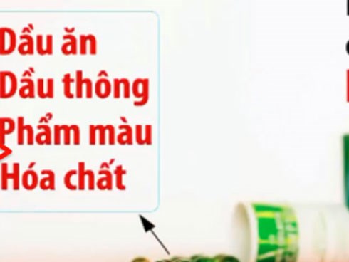 Thuốc ho sản xuất từ dầu ăn và phẩm màu