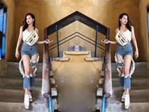Táo bạo như bà mẹ 2 con Tâm Tít: Một khi đã mặc quần jeans rách là phải cỡ te tua thế này Táo bạo như bà mẹ 2 con Tâm Tít: Một khi đã mặc quần jeans rách là phải cỡ te tua thế này