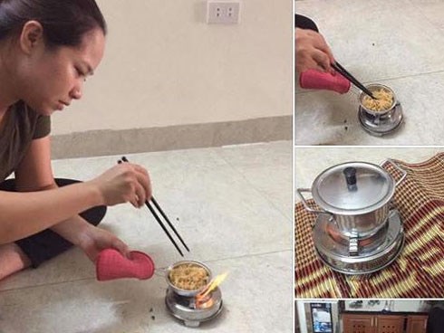 Nghe lời con mua bộ đồ nấu mì trên mạng, bà mẹ