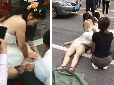 Ngưỡng mộ cô dâu bỏ ngang buổi chụp ảnh cưới để cứu người