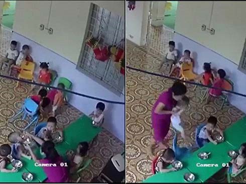 Đã xác định cô giáo mầm non nhồi nhét thức ăn, đánh bé trai hơn 2 tuổi ở Hà Nội