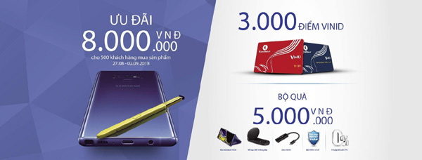 Ưu đãi 8 triệu cho khách hàng mua Samsung Galaxy Note9-1