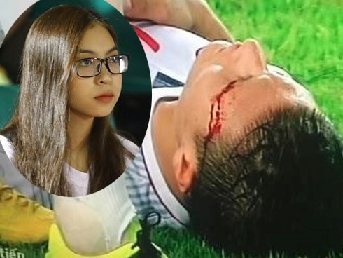 Bạn gái Quang Hải: 'Nhìn anh ngã bị chảy máu, em chỉ thấy xót'