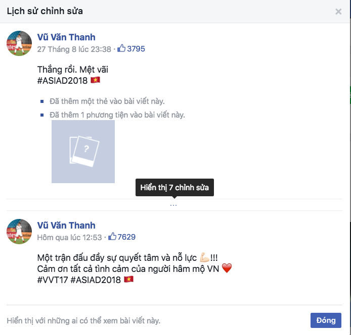 Đá bóng thì giỏi nhưng viết status có mấy chữ mà Văn Thanh phải sửa đến tận 9 lần đấy!-3