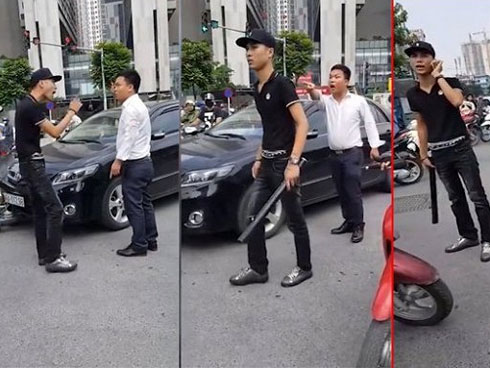 Giật mình vì bị thanh niên ú òa giữa ngã 4, bà cô tung cú đạp trả thù-5