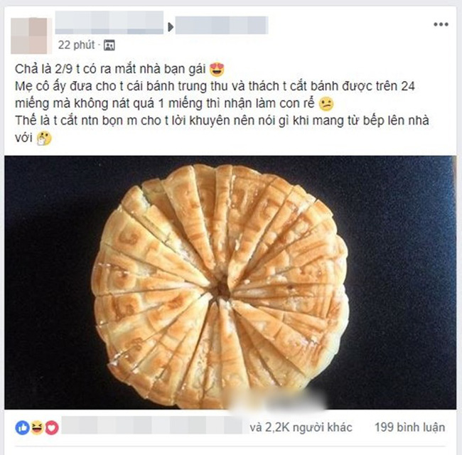 Cười ra nước mắt với chuyện kén rể mùa Trung thu: Cắt được 1 chiếc bánh nướng thành 24 miếng nguyên vẹn thì cho cưới-1