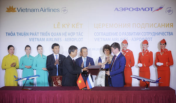 Vietnam Airlines ký thỏa thuận hợp tác cùng hãng hàng không Aeroflot-2