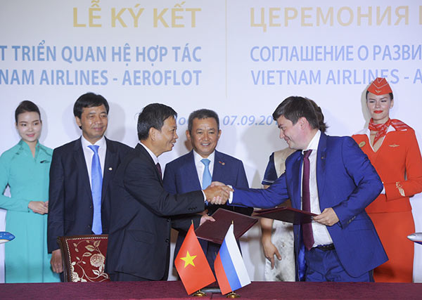 Vietnam Airlines ký thỏa thuận hợp tác cùng hãng hàng không Aeroflot-1