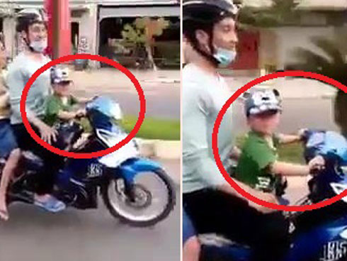 Clip: Thanh niên chân dạng, tay múa quạt, đầu lắc điên đảo trước mũi ô tô-1