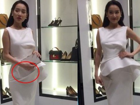 Dù cố che chắn, Nhã Phương vẫn lộ rõ vòng hai lớn bất thường trước 10 ngày lên xe hoa