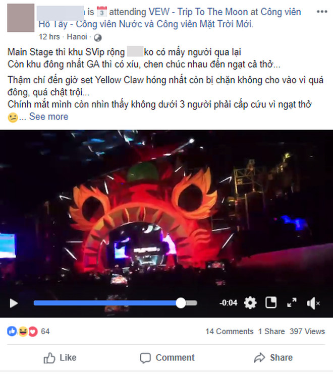 Người chứng kiến nạn nhân nằm bất động trên cáng tại lễ hội âm nhạc: Không gian ngột ngạt, không đủ sức chứa số lượng lớn người tham gia-2