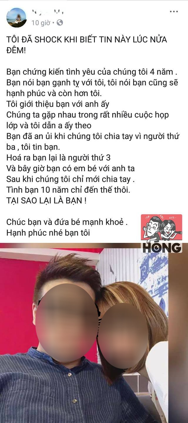 Cô gái bị bạn thân 10 năm cướp người yêu: Bạn từng nói ganh tị với tôi, giờ bạn có con với anh ta!-1