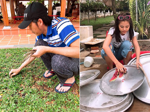 Xúc động khoảnh khắc Hoài Linh đội mưa giữ mái che để khán giả trú mưa ở nhà thờ Tổ-11