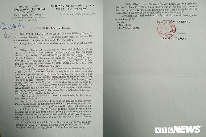 Đặc sản miến Cự Đà rửa bằng nước mương đen ngòm: Công an Hà Nội thông tin chính thức-1