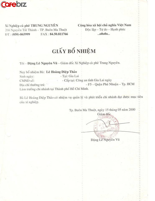 Lê Hoàng Diệp Thảo tiết lộ chiến lược tam giác, kế hoạch phân vai”, đập tan nghi ngờ cà phê đèn mờ trong những ngày đầu gây dựng Trung Nguyên-1