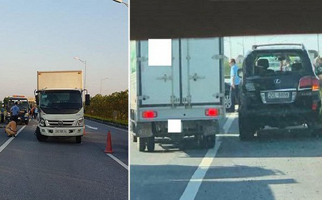 Hiện trường vụ tài xế Lexus biển tứ quý 8 bị xe tải đâm tử vong khi làm việc với CSGT-1