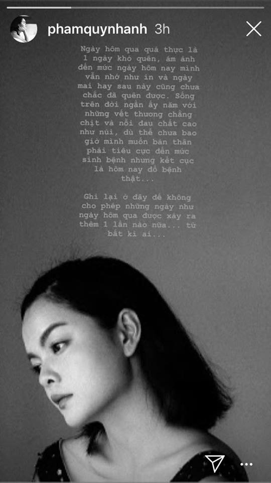 Sau tin đồn rạn nứt hôn nhân, Phạm Quỳnh Anh tâm sự: Sống trên đời với những vết thương chằng chịt và nỗi đau chất cao như núi-1