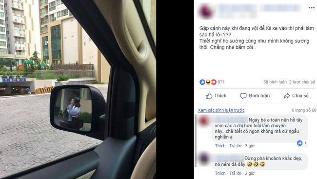 Đang cần lùi xe gấp lại gặp cặp đôi hôn nhau thắm thiết chắn đường, tài xế hỏi: Theo các mẹ nên bấm còi hay không?-2