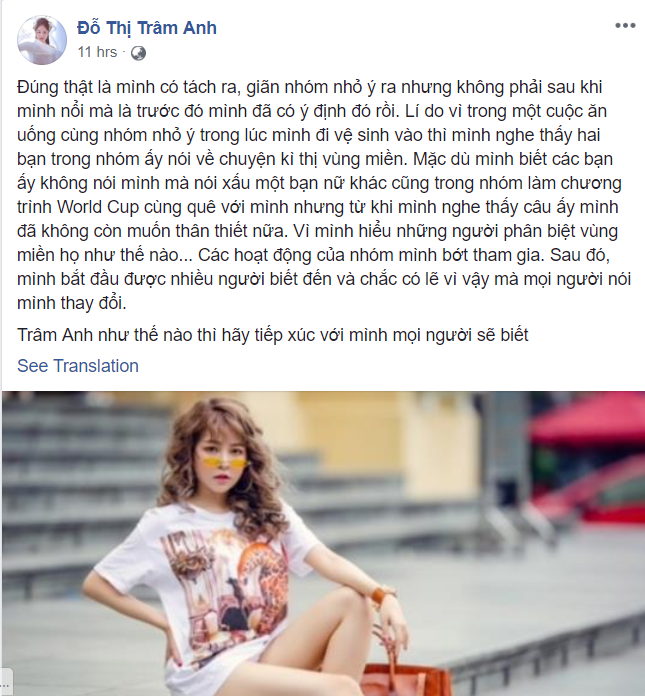 Hot girl Trâm Anh bất ngờ chia sẻ lý do thực sự khiến cô bị hội chị em Nóng cùng World Cup tẩy chay-4