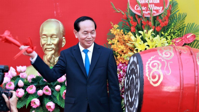 3 lần đánh trống trường của Chủ tịch nước Trần Đại Quang-3