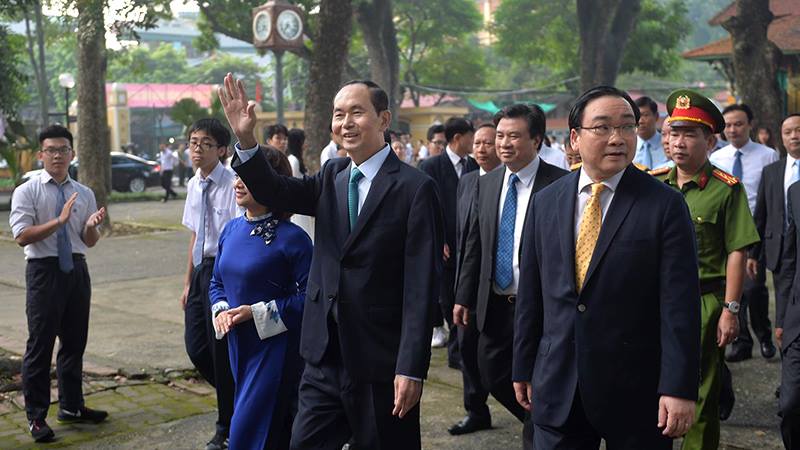 3 lần đánh trống trường của Chủ tịch nước Trần Đại Quang-7