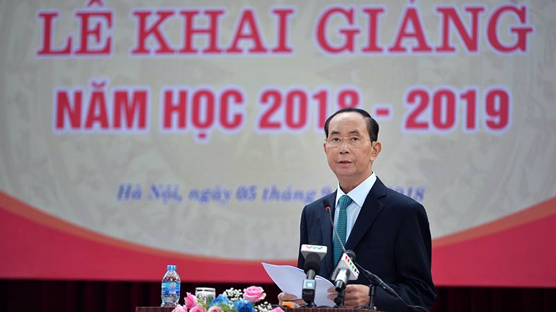 3 lần đánh trống trường của Chủ tịch nước Trần Đại Quang-8