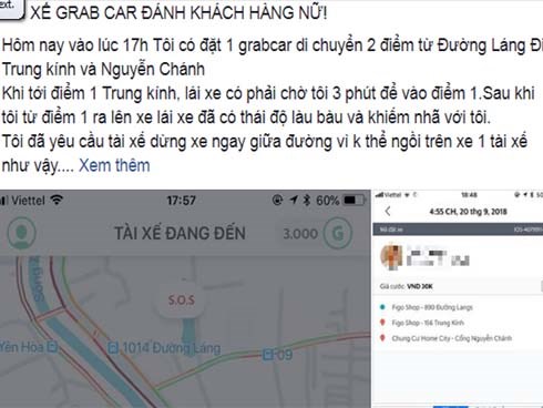 Xôn xao vụ nữ hành khách tố bị tài xế Grab hành hung vì đóng cửa xe quá mạnh
