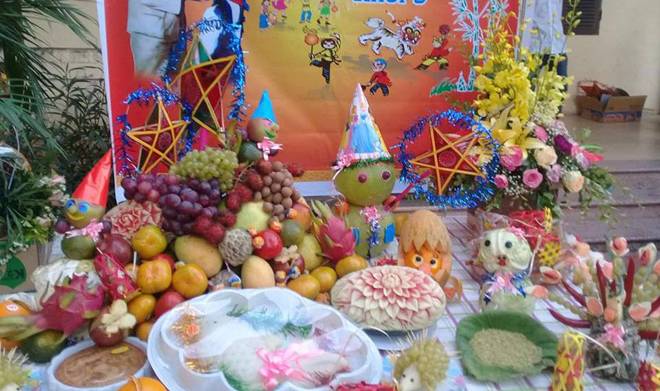 Chị em chia sẻ kinh nghiệm bày mâm cỗ Trung thu đủ màu sắc cho bé-9