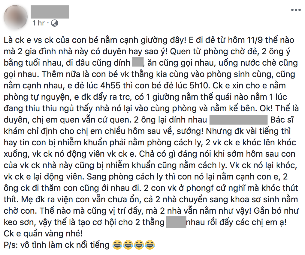 Hình ảnh 2 ông chồng chẳng hề quen biết mà trở nên thân thiết, nằm gối lên tay nhau khi đưa vợ đi đẻ khiến dân mạng bật cười-1