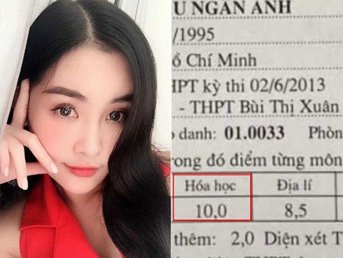 Lộ bảng điểm tốt nghiệp và thành tích học tập của Lê Âu Ngân Anh
