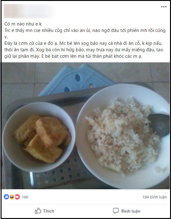 Nhìn mâm cơm cữ chỉ cơm trắng với đậu phụ nàng dâu đã nản, nghe mẹ chồng tiết lộ nguồn gốc thì phát khóc-1