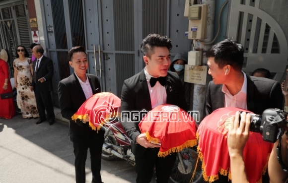 Đám cưới Trường Giang - Nhã Phương: Cô dâu Nhã Phương lộ bụng to trong lễ thành hôn-2