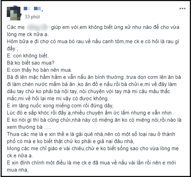 Không biết rau gì vẫn mua về nấu, nàng dâu bị mẹ chồng mắng té tát, chị em nghe xong chẳng bênh mà còn trách thêm-1