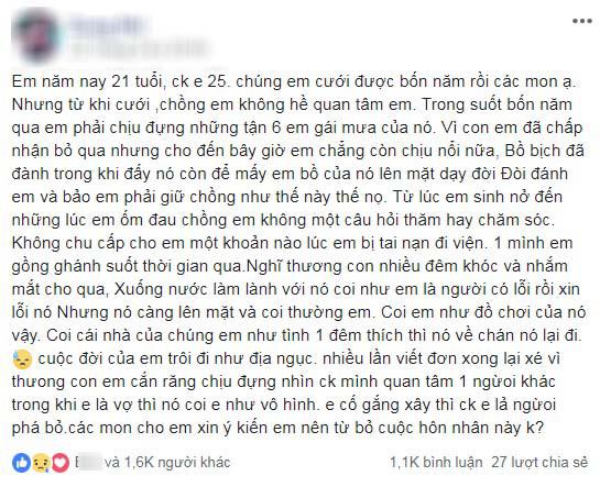 Chấp nhận 6 em gái mưa” của chồng vì nghĩ thương con, vợ không ngờ còn bị bồ dạy dỗ-1