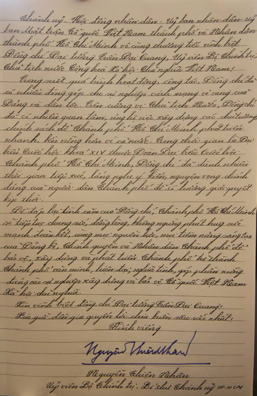 Lời lay động tiễn đưa Chủ tịch nước Trần Đại Quang-9