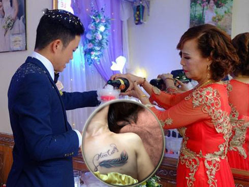 Sau đám cưới, cô dâu 62 tuổi đi Hà Nội để tân trang lông mày và xăm tên hai vợ chồng lên cơ thể-4