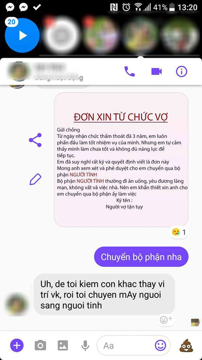 Chị em rộ trào lưu nhắn tin từ chức vợ để chuyển sang bộ phận người tình và đây là phản ứng của các anh chồng-4